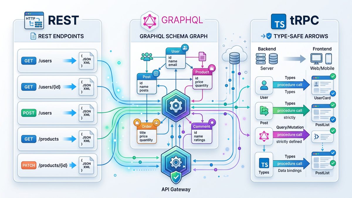 Designing APIs in 2026: REST vs GraphQL vs tRPC for Backend Development